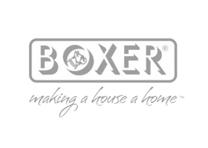 Logo raffigurante la marca Boxer. Il logo ha una trasparenza del 40%