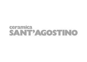 Logo raffigurante la marca Ceramica Sant'Agostino. Il logo ha una trasparenza del 40%