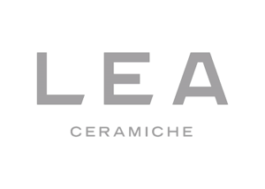 Logo raffigurante la marca Lea Ceramiche. Il logo ha una trasparenza del 40%