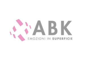 Logo raffigurante la marca ABK. Il logo ha una trasparenza del 40%