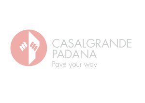 Logo raffigurante la marca Casalgrande Padana. Il logo ha una trasparenza del 40%